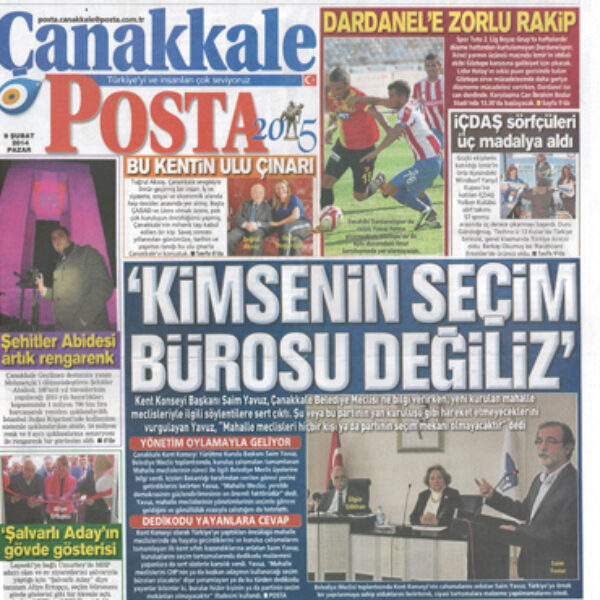 Posta Gazetesinin Manşeti; “Kimsenin Seçim Bürosu Değiliz”