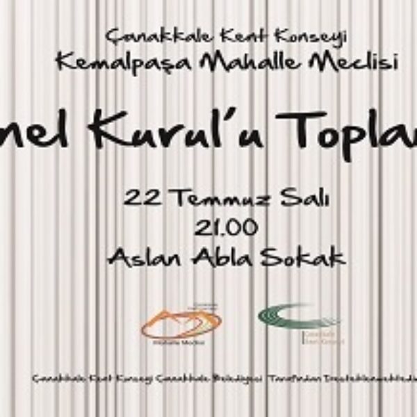 Kemalpaşa Mahalle Meclisi Genel Kurulu Toplanıyor